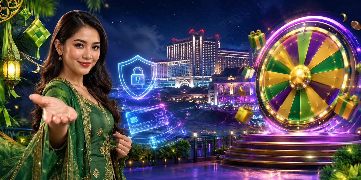 Suasana perayaan Hari Raya di Genting Highlands sambil nikmati permainan jkc88